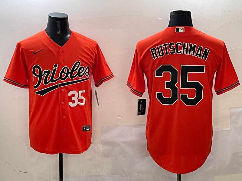 Men Baltimore Orioles #35 Rutschman Orange Game 2025 Nike MLB Jersey style 5